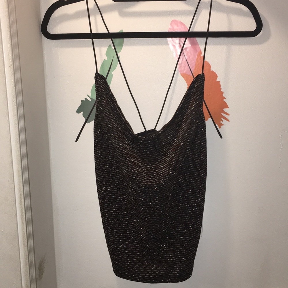 Metallic Gold Drape Cami (M)